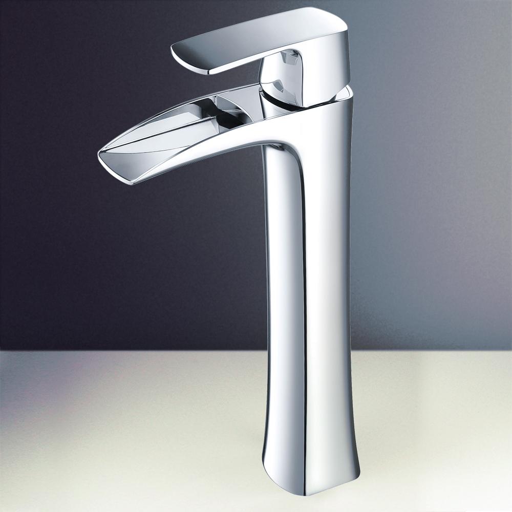 Fresca Fortore Single Hole Vessel Mount Bathroom Vanity Faucet - Chrome - Luxe Bathroom Vanities