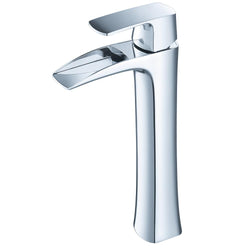 Fresca Fortore Single Hole Vessel Mount Bathroom Vanity Faucet - Chrome - Luxe Bathroom Vanities