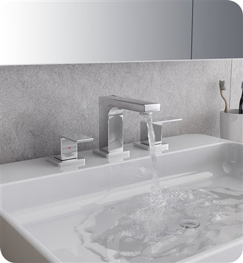 Fresca Sesia Widespread Mount Bathroom Vanity Faucet - Chrome - Luxe Bathroom Vanities