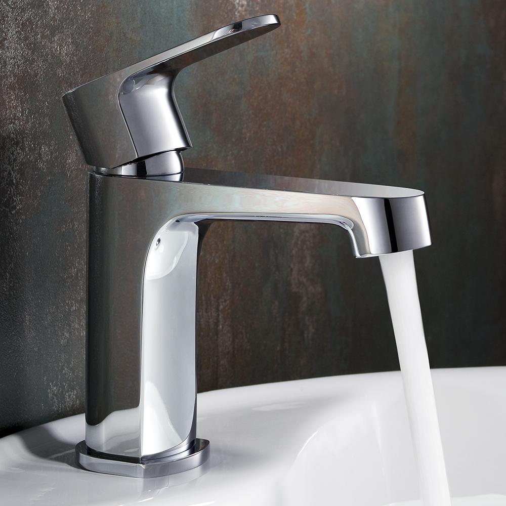 Fresca Gravina Single Hole Mount Bathroom Vanity Faucet - Chrome - Luxe Bathroom Vanities