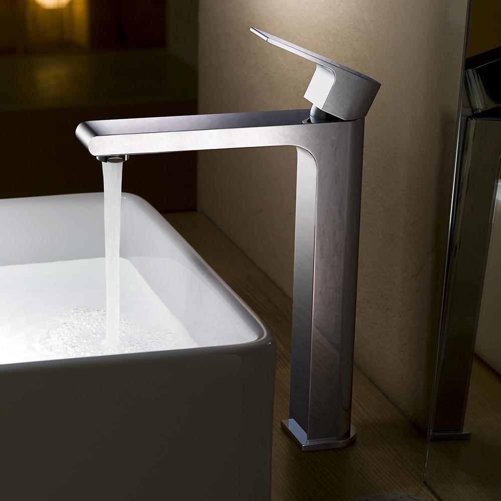 Fresca Allaro Single Hole Vessel Mount Bathroom Vanity Faucet - Chrome - Luxe Bathroom Vanities