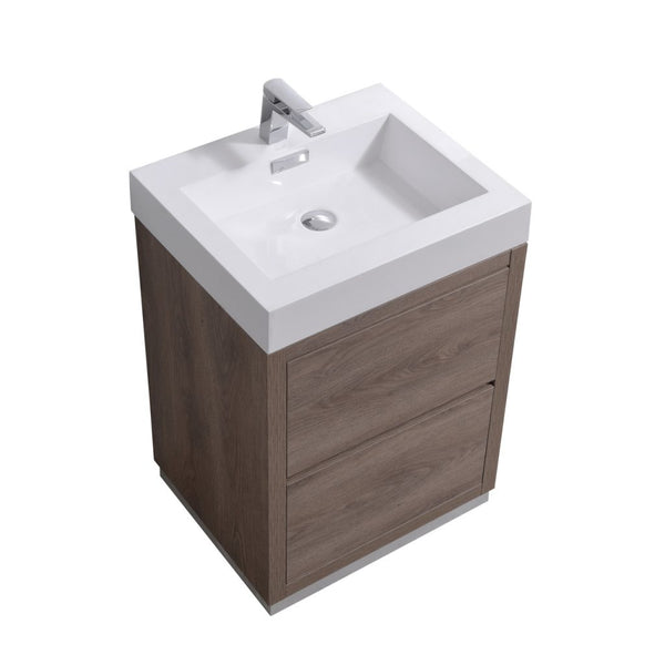 Kubebath Bliss 24" Free Standing Modern Bathroom Vanity - Luxe Bathroom Vanities