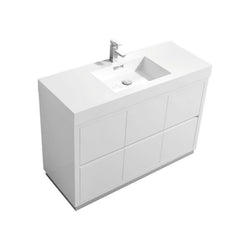 Kubebath Bliss 48" Free Standing Modern Bathroom Vanity - Luxe Bathroom Vanities
