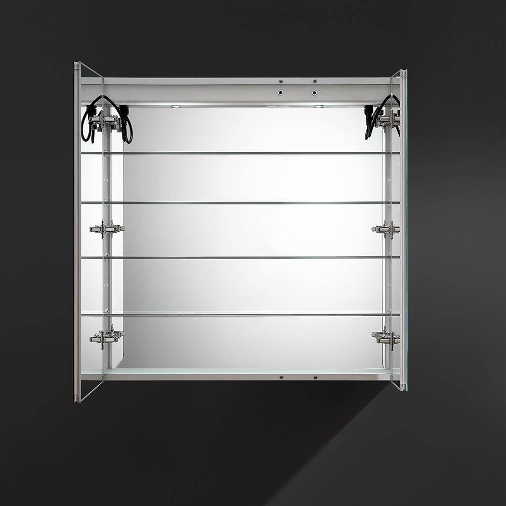Fresca Tiempo 36" Wide x 36" Tall Bathroom Medicine Cabinet w/ LED Lighting & Defogger - Luxe Bathroom Vanities