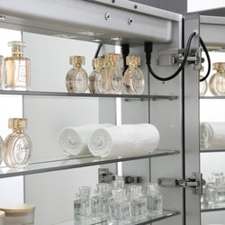 Fresca Spazio 30" Wide x 30" Tall Bathroom Medicine Cabinet w/ LED Lighting & Defogger - Luxe Bathroom Vanities