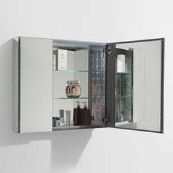 Fresca 30" Wide x 26" Tall Bathroom Medicine Cabinet w/ Mirrors - Luxe Bathroom Vanities