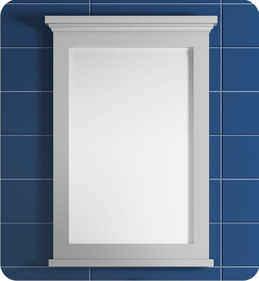Fresca Windsor 24" Gray Textured Bathroom Mirror - Luxe Bathroom Vanities Luxury Bathroom Fixtures Bathroom Furniture