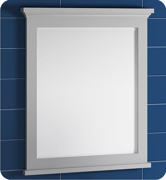 Fresca Windsor 30" Gray Textured Bathroom Mirror - Luxe Bathroom Vanities Luxury Bathroom Fixtures Bathroom Furniture