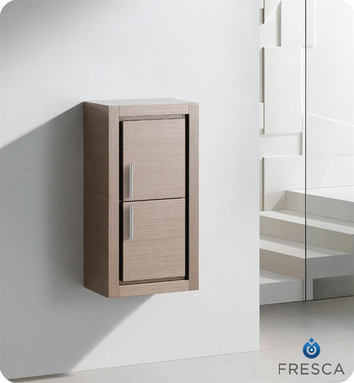 Fresca Torino Walnut Tall Bathroom Linen Side Cabinet