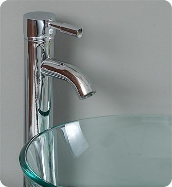 Fresca Attrazione 30" Modern Glass Bathroom Vanity w/ Frosted Edge Mirror - Luxe Bathroom Vanities