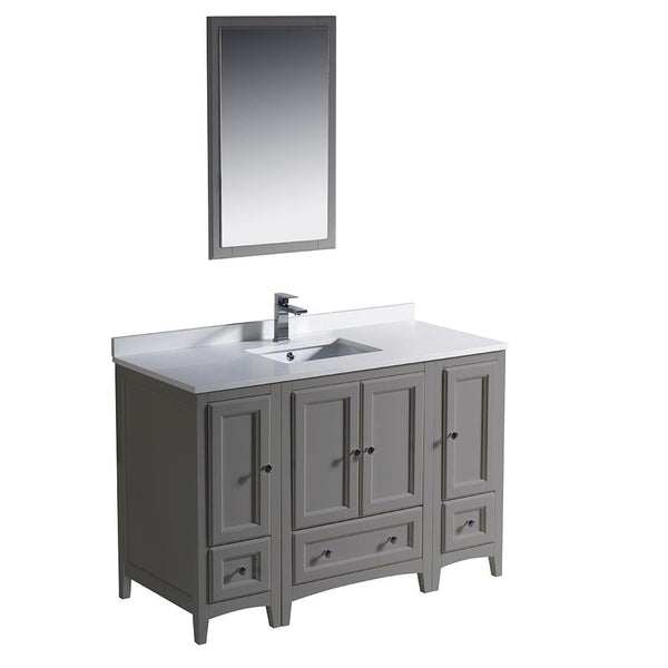 Fresca Oxford 48" Gray Traditional Bathroom Vanity - Luxe Bathroom Vanities