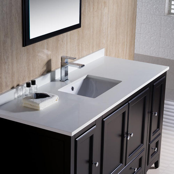 Fresca Oxford 54" Espresso Traditional Bathroom Vanity - Luxe Bathroom Vanities