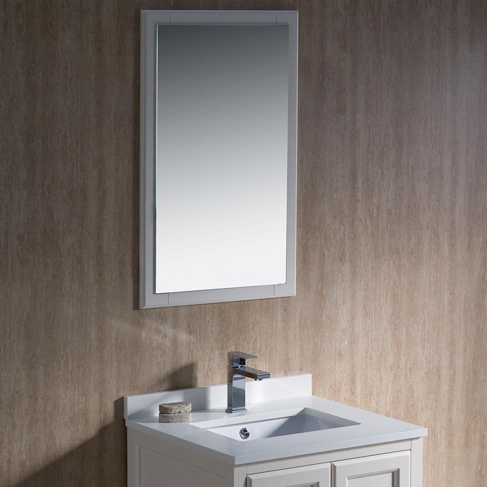 Fresca Oxford 24" Antique White Traditional Bathroom Vanity - Luxe Bathroom Vanities