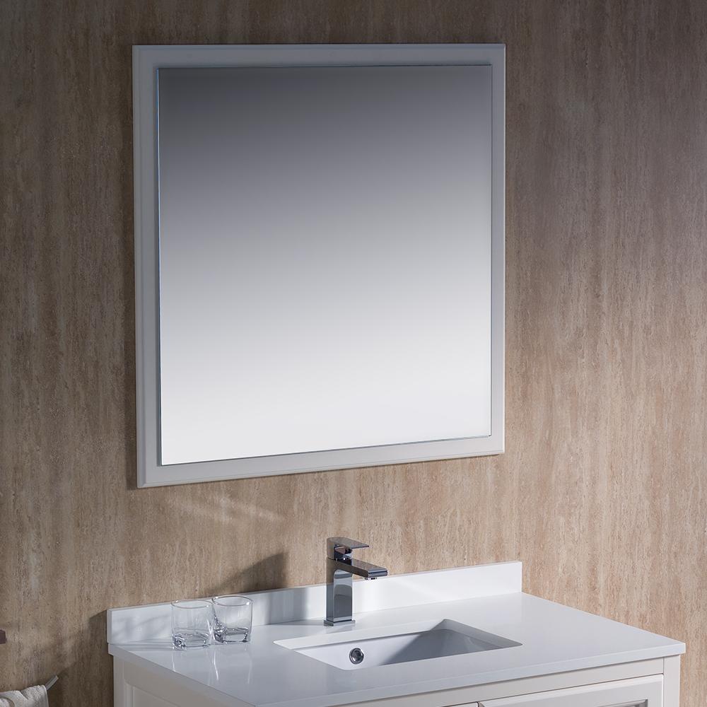 Fresca Oxford 36" Antique White Traditional Bathroom Vanity - Luxe Bathroom Vanities