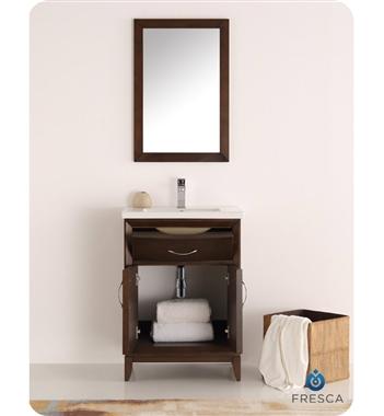 Fresca Cambridge 24" Antique Coffee Traditional Bathroom Vanity w/ Mirror - Luxe Bathroom Vanities