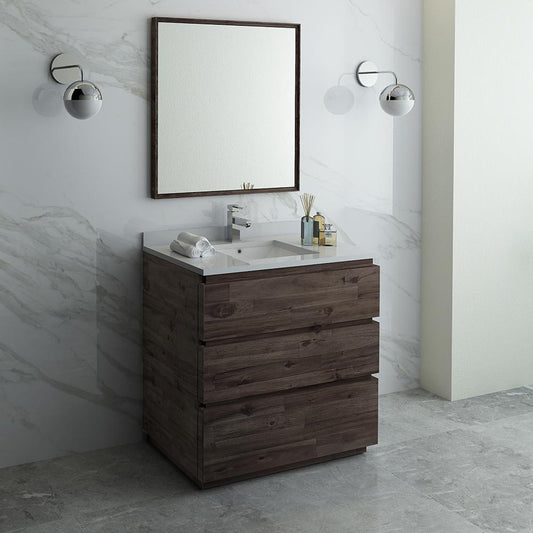 Fresca Formosa 36" Floor Standing Modern Bathroom Vanity w/ Mirror - Luxe Bathroom Vanities