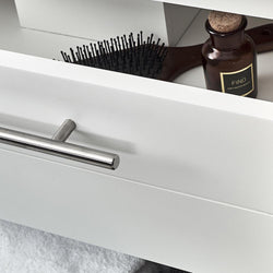 Fresca Lucera 30" White Wall Hung Undermount Sink Modern Bathroom Vanity w/ Medicine Cabinet - Luxe Bathroom Vanities