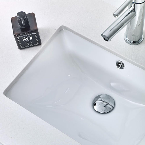 Fresca Lucera 36" White Wall Hung Undermount Sink Modern Bathroom Vanity w/ Medicine Cabinet - Right Version - Luxe Bathroom Vanities