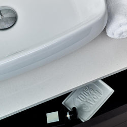 Fresca Lucera 48" Espresso Wall Hung Vessel Sink Modern Bathroom Vanity w/ Medicine Cabinet - Luxe Bathroom Vanities
