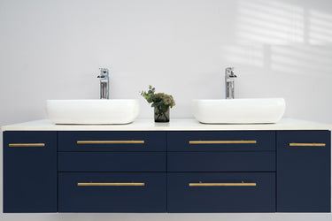 Fresca Lucera 72" Wall Hung Double Vessel Sink Modern Bathroom Vanity w/ Medicine Cabinets - Luxe Bathroom Vanities