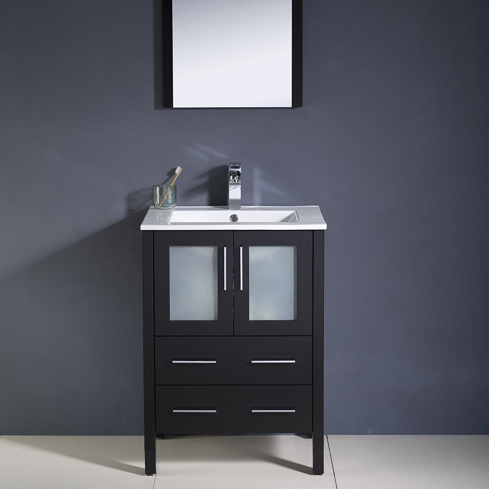 Aiuyesuo 24'' Bathroom Vanity with Ceramic Basin Sink, Modern