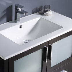 Fresca Torino 36" Espresso Modern Bathroom Vanity w/ Integrated Sink - Luxe Bathroom Vanities
