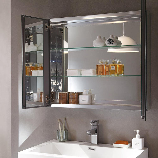 Fresca Medio 32" White Modern Bathroom Vanity w/ Medicine Cabinet - Luxe Bathroom Vanities