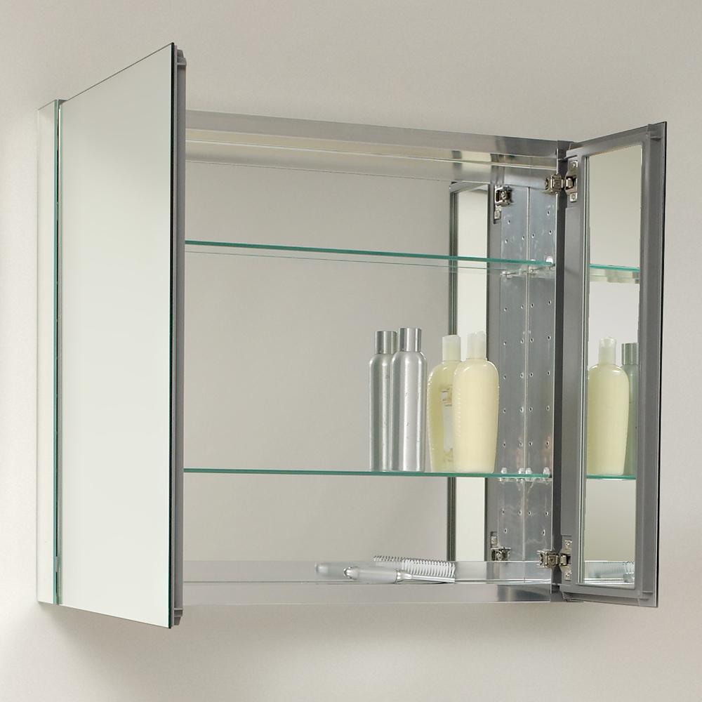 Fresca Vista 36" Black Modern Bathroom Vanity w/ Medicine Cabinet - Luxe Bathroom Vanities