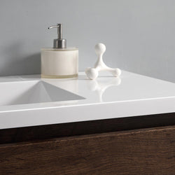 Fresca Lazzaro 72" Rosewood Free Standing Double Sink Modern Bathroom Vanity w/ Medicine Cabinet - Luxe Bathroom Vanities