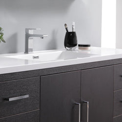 Fresca Imperia 60" Dark Gray Oak Free Standing Single Sink Modern Bathroom Vanity w/ Medicine Cabinet - Luxe Bathroom Vanities