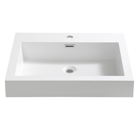 Fresca Nano 24" White Integrated Sink / Countertop - Luxe Bathroom Vanities