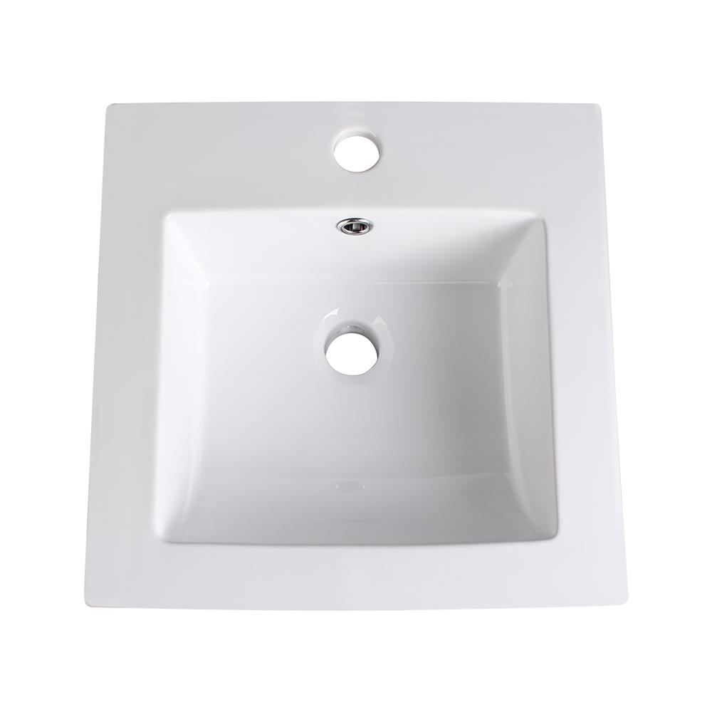Fresca Allier 16" White Integrated Sink / Countertop - Luxe Bathroom Vanities