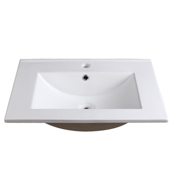 Fresca Allier 24" White Integrated Sink / Countertop - Luxe Bathroom Vanities Luxury Bathroom Fixtures Bathroom Furniture