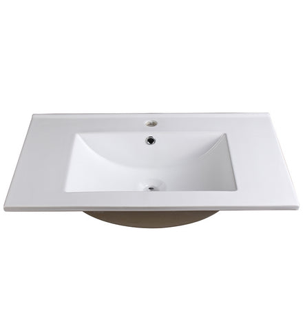Fresca Allier 30" White Integrated Sink / Countertop - Luxe Bathroom Vanities Luxury Bathroom Fixtures Bathroom Furniture