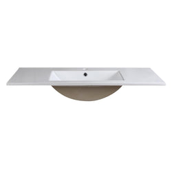 Fresca Allier 40" White Integrated Sink / Countertop - Luxe Bathroom Vanities