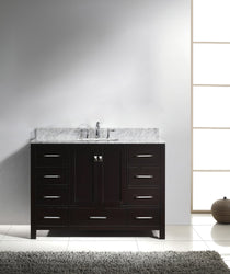 Virtu USA Caroline Avenue 48" Single Bath Vanity with Marble Top and Square Sink - Luxe Bathroom Vanities