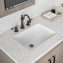 Water Creation Hugo 72" In. Double Sink Carrara White Marble Countertop Vanity in Grey Oak with Hook Faucets - Luxe Bathroom Vanities