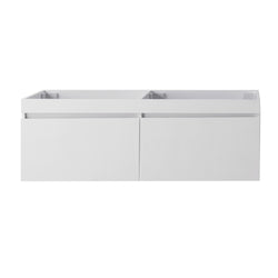 Virtu USA Zuri 55" Double Cabinet in Gloss White - Luxe Bathroom Vanities