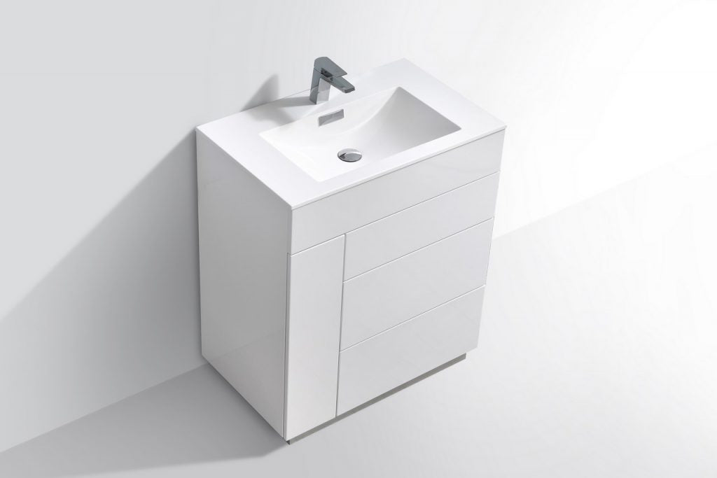 Kubebath Milano 30" Modern Bathroom Vanity - Luxe Bathroom Vanities