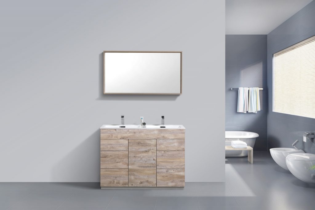 Kubebath Milano 48" Double Sink Modern Bathroom Vanity - Luxe Bathroom Vanities