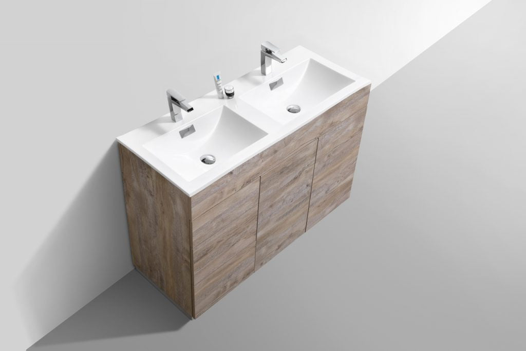 Kubebath Milano 48" Double Sink Modern Bathroom Vanity - Luxe Bathroom Vanities