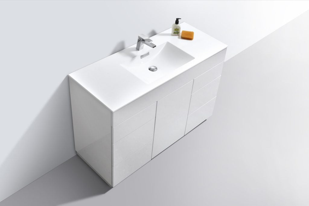 Kubebath Milano 48" Single Sink Modern Bathroom Vanity - Luxe Bathroom Vanities