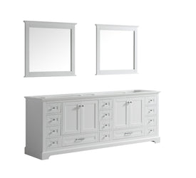 Dukes 84" Double Vanity, no Top and 34" Mirrors - Luxe Bathroom Vanities Luxury Bathroom Fixtures Bathroom Furniture