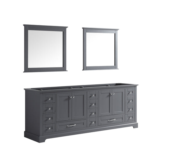 Dukes 84" Double Vanity, no Top and 34" Mirrors - Luxe Bathroom Vanities Luxury Bathroom Fixtures Bathroom Furniture