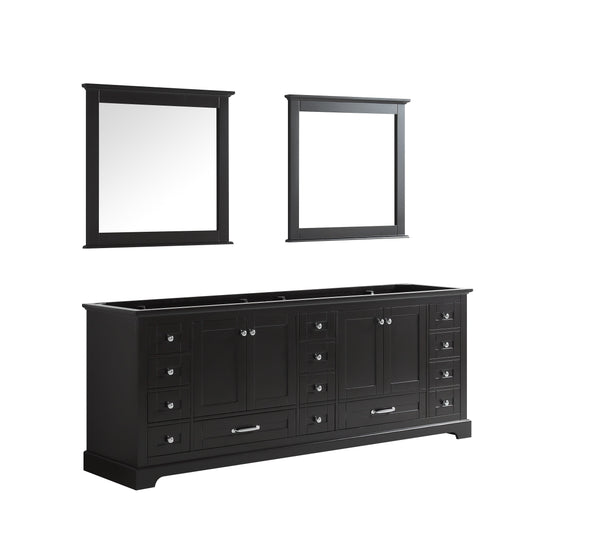 Dukes 84" Double Vanity, no Top and 34" Mirrors - Luxe Bathroom Vanities Luxury Bathroom Fixtures Bathroom Furniture