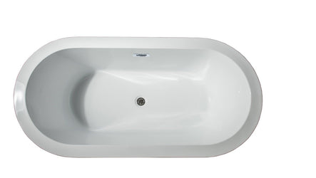 Lure 59" Free Standing Acrylic Bathtub w/ Chrome Drain - Luxe Bathroom Vanities Luxury Bathroom Fixtures Bathroom Furniture