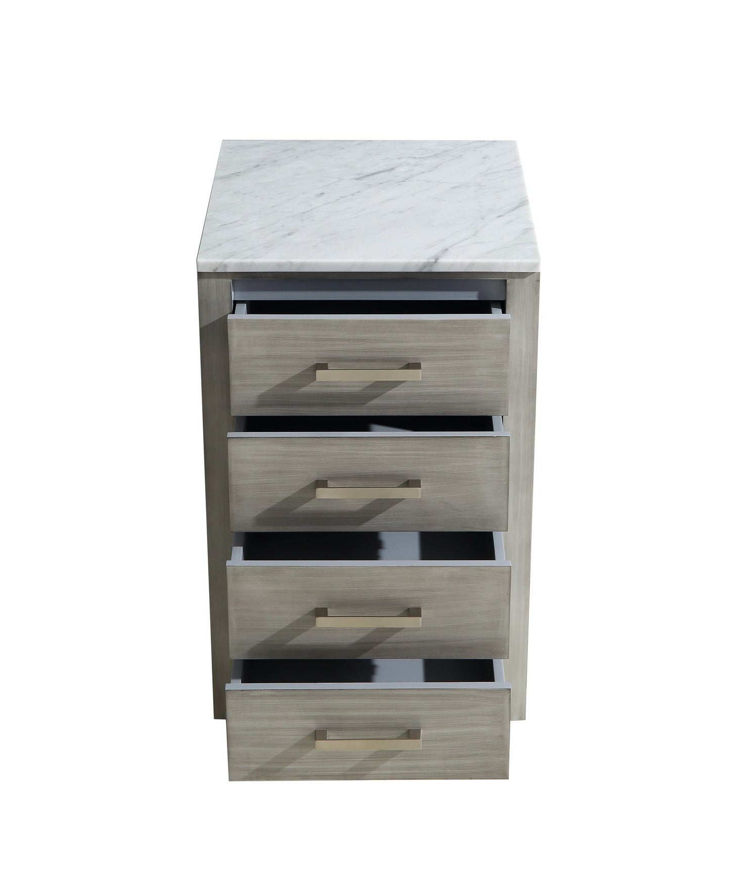 Jacques 20" Side Cabinet, White Carrara Marble Top - Luxe Bathroom Vanities Luxury Bathroom Fixtures Bathroom Furniture