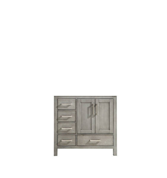 Jacques 36" Vanity Cabinet Only - Right Version - Luxe Bathroom Vanities Luxury Bathroom Fixtures Bathroom Furniture