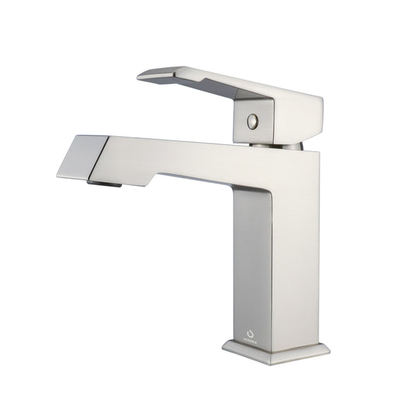Lexora Lancy 24" Rustic Acacia Bathroom Vanity, White Quartz Top, White Square Sink, Faucet Set, and 18" Frameless Mirror - Luxe Bathroom Vanities