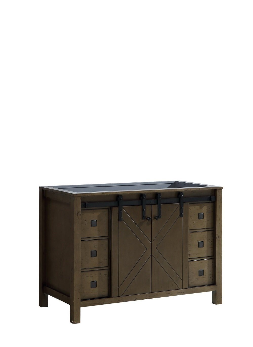 Marsyas Veluti 48" Rustic Brown Vanity Cabinet Only - Luxe Bathroom Vanities Luxury Bathroom Fixtures Bathroom Furniture